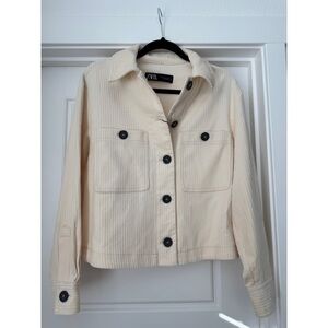 ZARA CREAM CORDUROY JACKET